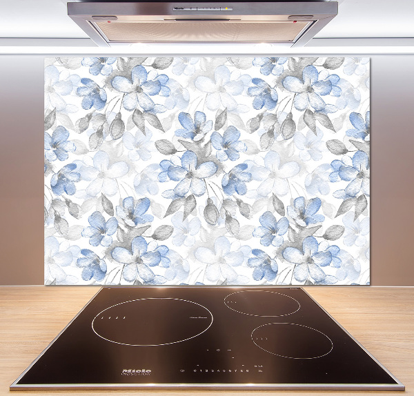 Pannello retrocucina con motivo di fiori delicati