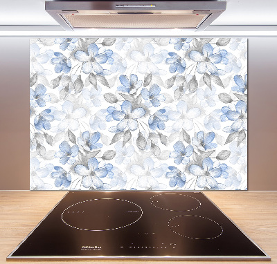 Pannello retrocucina con motivo di fiori delicati
