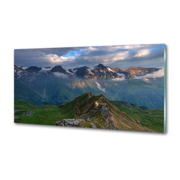 Rivestimento parete cucina con motivo Cime montuose