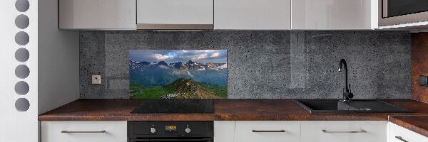 Rivestimento parete cucina con motivo Cime montuose