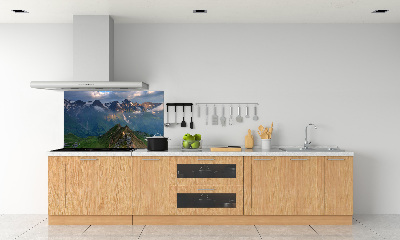 Rivestimento parete cucina con motivo Cime montuose