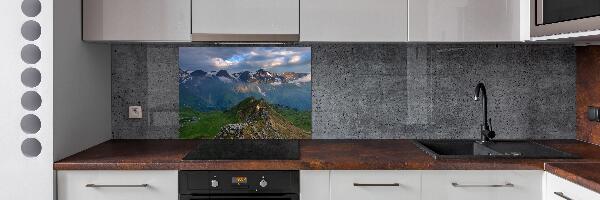 Rivestimento parete cucina con motivo Cime montuose