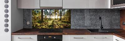 Pannello retrocucina con decorazione Pineta