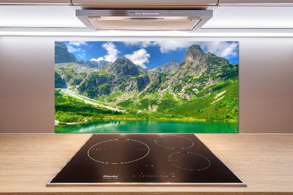 Pannello paraschizzi cucina con stampa raffigurante un lago tra le montagne