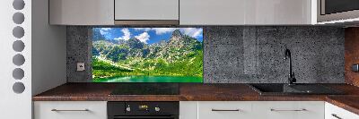 Pannello paraschizzi cucina con stampa raffigurante un lago tra le montagne