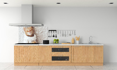 Rivestimento parete cucina con motivo di gattino con il maglione