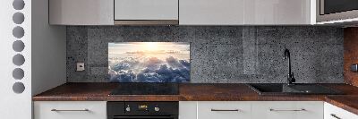 Pannello retrocucina con motivo «Nuvole viste dall'alto»