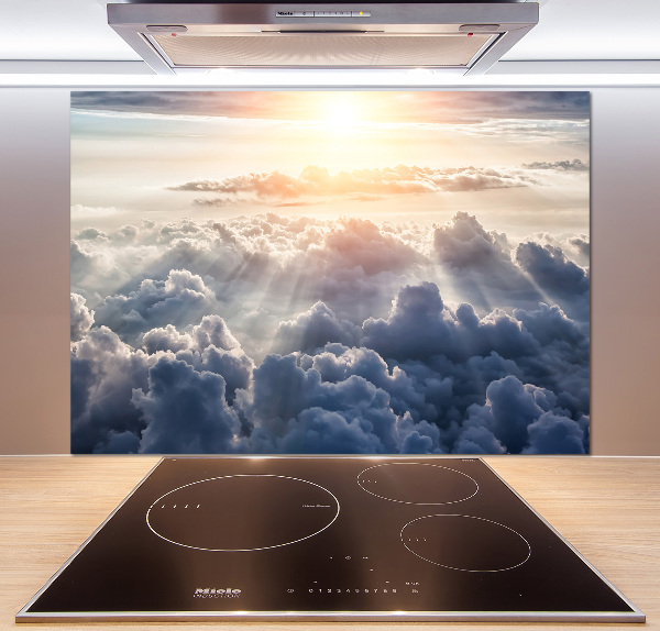 Pannello retrocucina con motivo «Nuvole viste dall'alto»