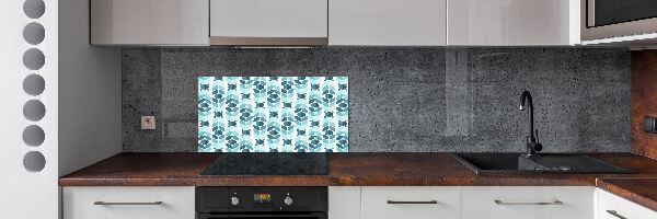 Rivestimento parete cucina con motivo a sfondo geometrico