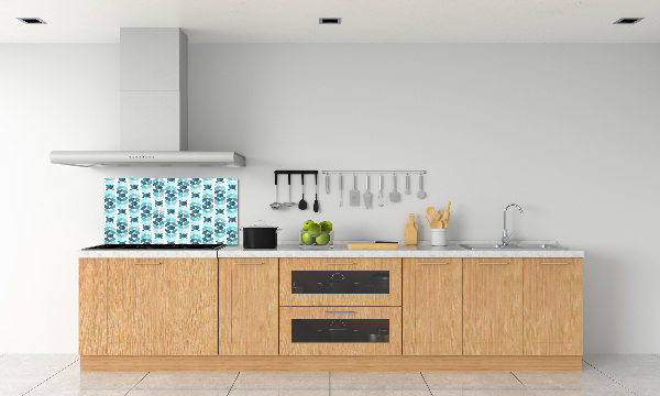 Rivestimento parete cucina con motivo a sfondo geometrico