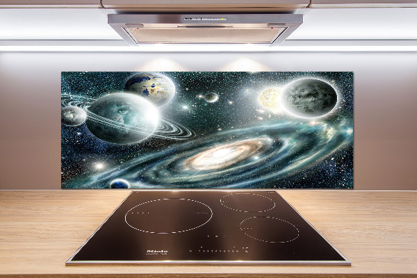 Rivestimento parete cucina con motivo Sistema Solare