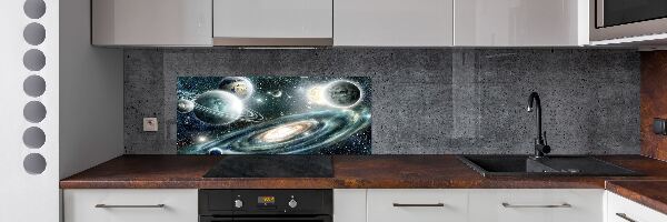 Rivestimento parete cucina con motivo Sistema Solare