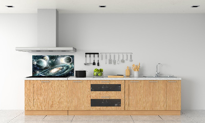 Rivestimento parete cucina con motivo Sistema Solare