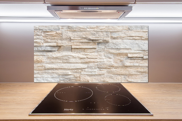 Pannello retrocucina con stampa a motivo di muro di mattoni