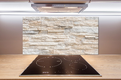 Pannello retrocucina con stampa a motivo di muro di mattoni