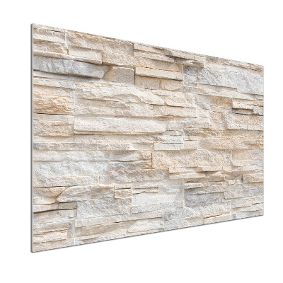 Pannello retrocucina con stampa a motivo di muro di mattoni