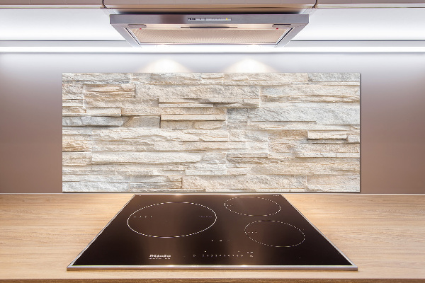 Pannello retrocucina con stampa a motivo di muro di mattoni