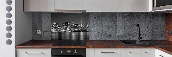 Pannello paraschizzi cucina con stampa Manhattan di notte