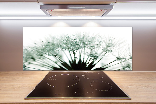 Pannello paraschizzi cucina con motivo a semi di tarassaco