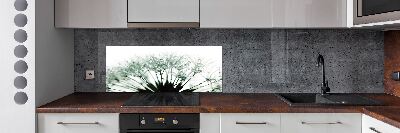 Pannello paraschizzi cucina con motivo a semi di tarassaco