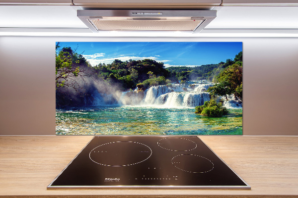 Rivestimento parete cucina con motivo Cascate di Krka