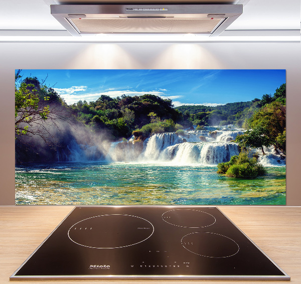 Rivestimento parete cucina con motivo Cascate di Krka