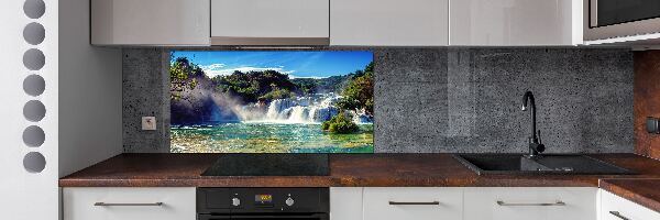 Rivestimento parete cucina con motivo Cascate di Krka