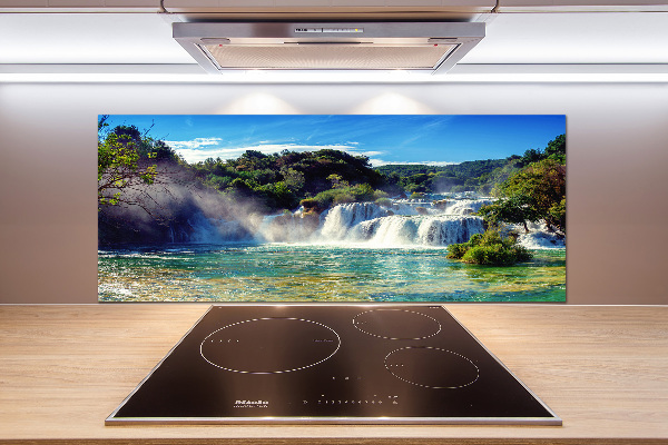 Rivestimento parete cucina con motivo Cascate di Krka