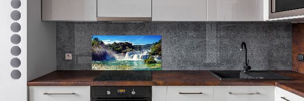 Rivestimento parete cucina con motivo Cascate di Krka
