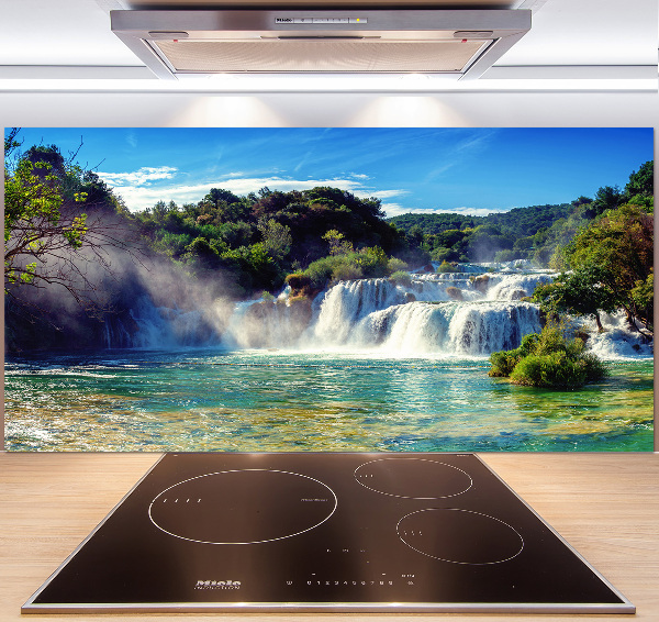 Rivestimento parete cucina con motivo Cascate di Krka