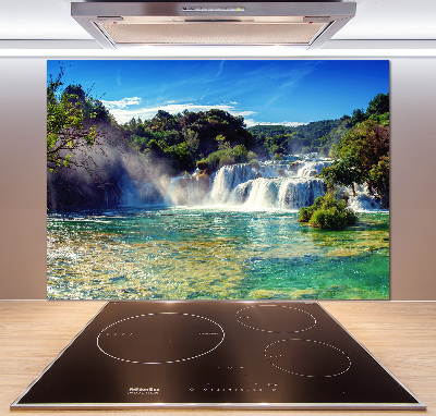 Rivestimento parete cucina con motivo Cascate di Krka