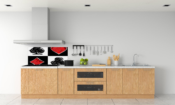 Rivestimento parete cucina con motivo a semisfera delle carte