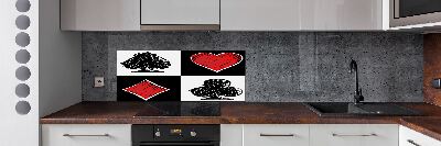 Rivestimento parete cucina con motivo a semisfera delle carte