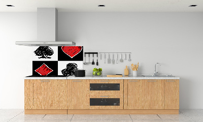 Rivestimento parete cucina con motivo a semisfera delle carte