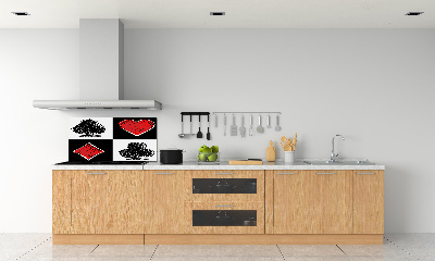 Rivestimento parete cucina con motivo a semisfera delle carte