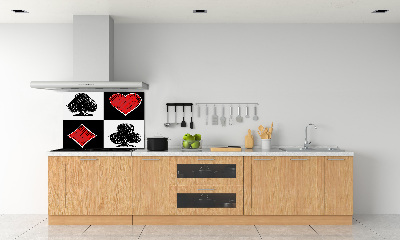 Rivestimento parete cucina con motivo a semisfera delle carte