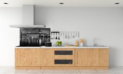 Rivestimento parete cucina con motivo Manhattan di notte