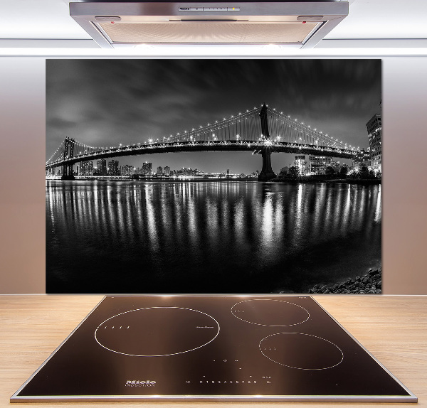 Rivestimento parete cucina con motivo Manhattan di notte