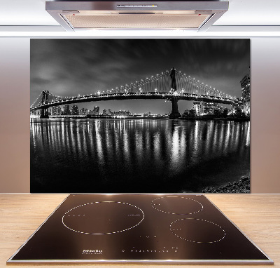 Rivestimento parete cucina con motivo Manhattan di notte