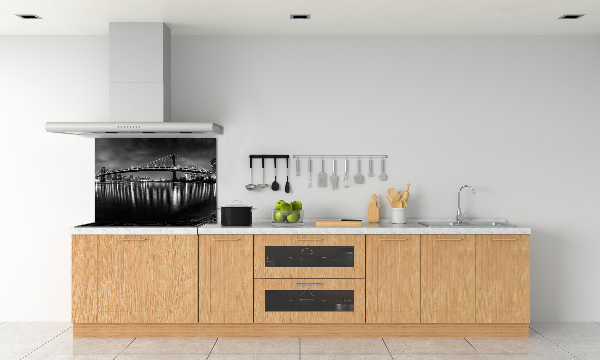 Rivestimento parete cucina con motivo Manhattan di notte