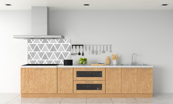 Rivestimento parete cucina con motivo geometrico