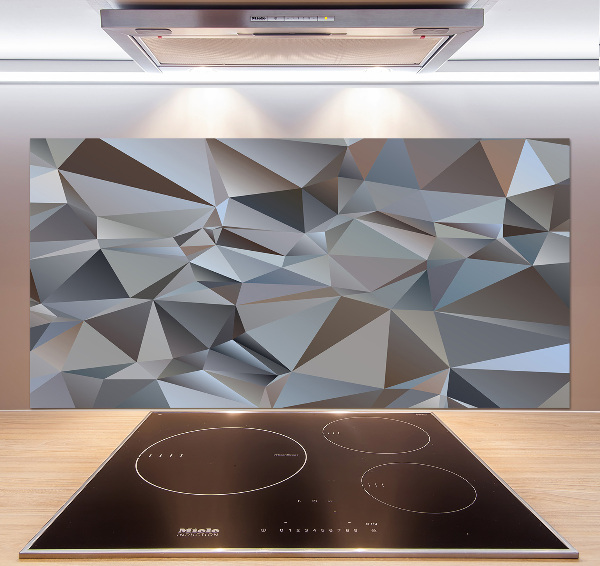 Rivestimento parete cucina con motivo a triangoli astratti