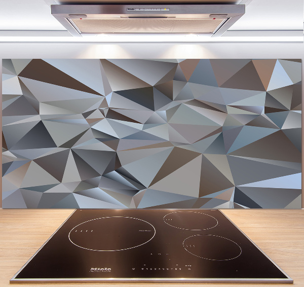 Rivestimento parete cucina con motivo a triangoli astratti