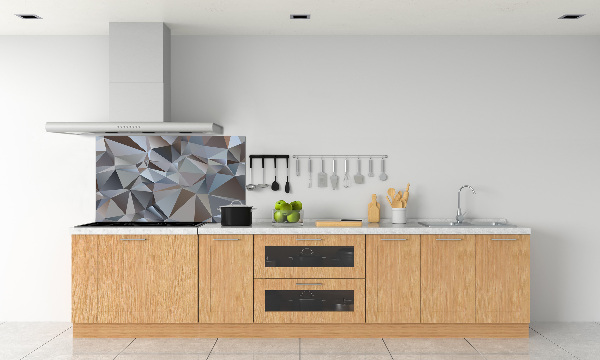 Rivestimento parete cucina con motivo a triangoli astratti