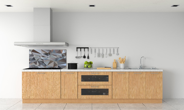 Rivestimento parete cucina con motivo a triangoli astratti
