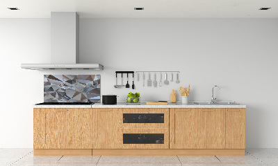 Rivestimento parete cucina con motivo a triangoli astratti