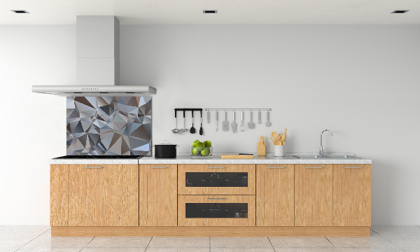 Rivestimento parete cucina con motivo a triangoli astratti
