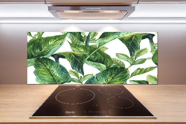 Pannello paraschizzi cucina con motivo a foglie