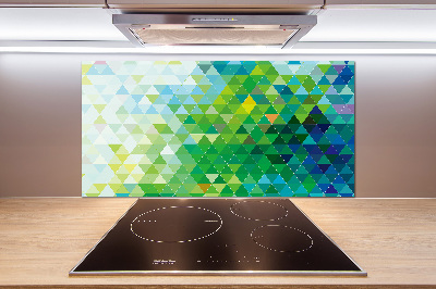 Pannello retrocucina con motivo a triangoli astratti