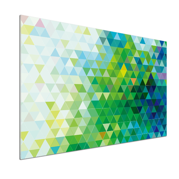 Pannello retrocucina con motivo a triangoli astratti